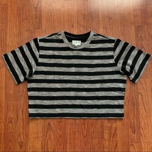 NWOT Lou & Grey Crop Relaxed Striped Top sz S